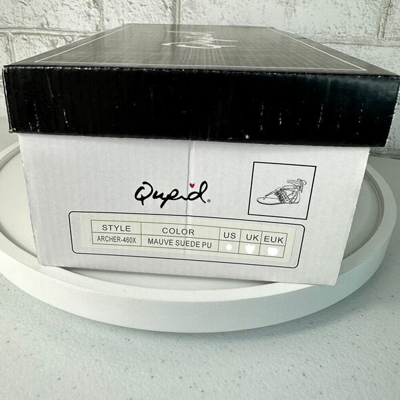 Qupid Archer Sandals Size 6 Boho Faux Leather Tassel Wrap Embroidered Pink - Picture 5 of 12